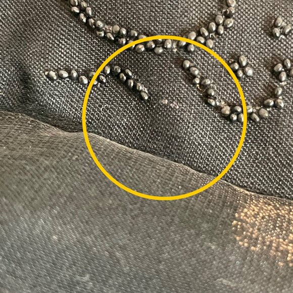 Vintage 90s Prom Halter Top‎ Beads Tie Black Zip-Up Flaws Princess Sleeveless - Picture 11 of 12